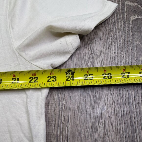 Unbound Mens Off White Crew Neck Lightweight Merino Wool Casual T-Shirt Sz XXL - Picture 7 of 9